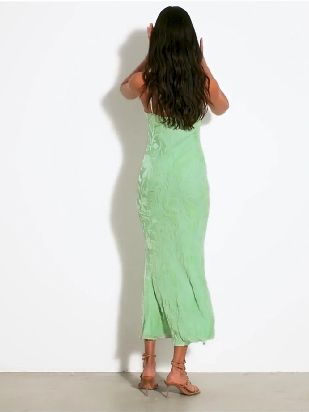 NWT Rat & Boa Eva Dress XS Green Slip Midi Dress